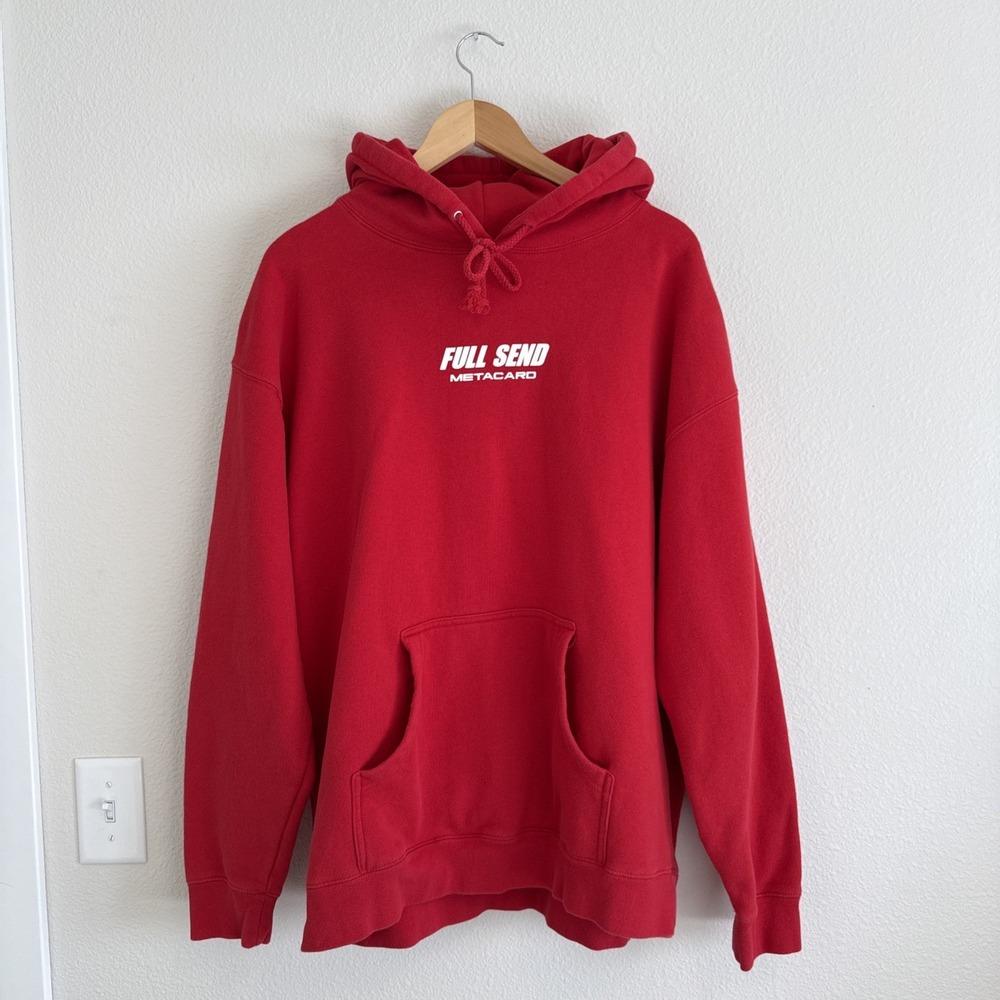 FULL SEND Metacard Hoodie -‎ Size XL-Washed ONCE -